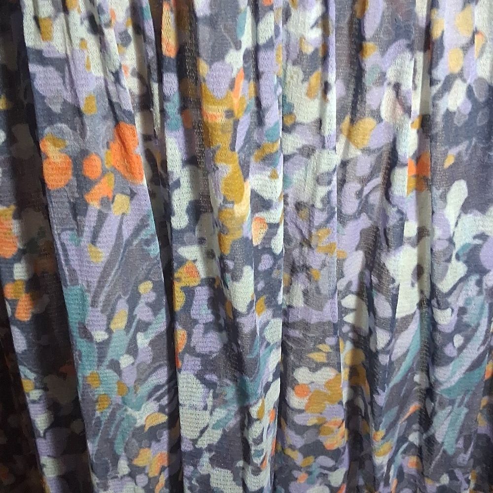 Anthropologie Weston Wear Floral Sleeveless Dress - Blue and Orange Size Medium - Picture 4 of 8